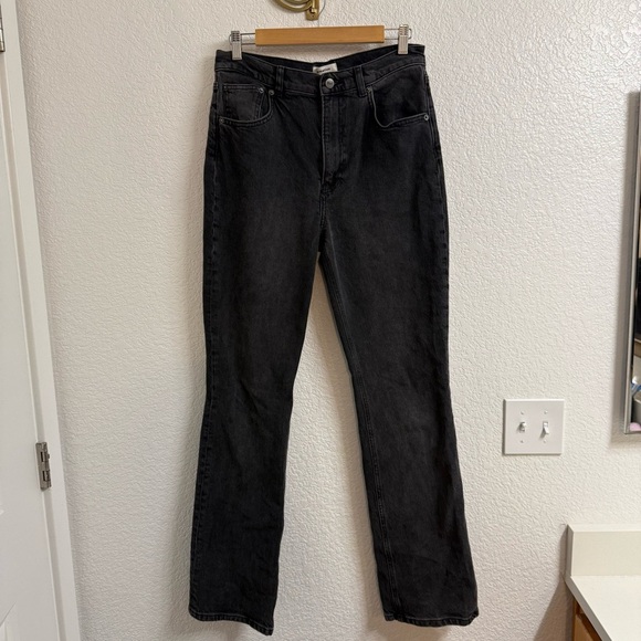 Reformation Jeans Straight Leg Faded Black Size 30 - Picture 1 of 6